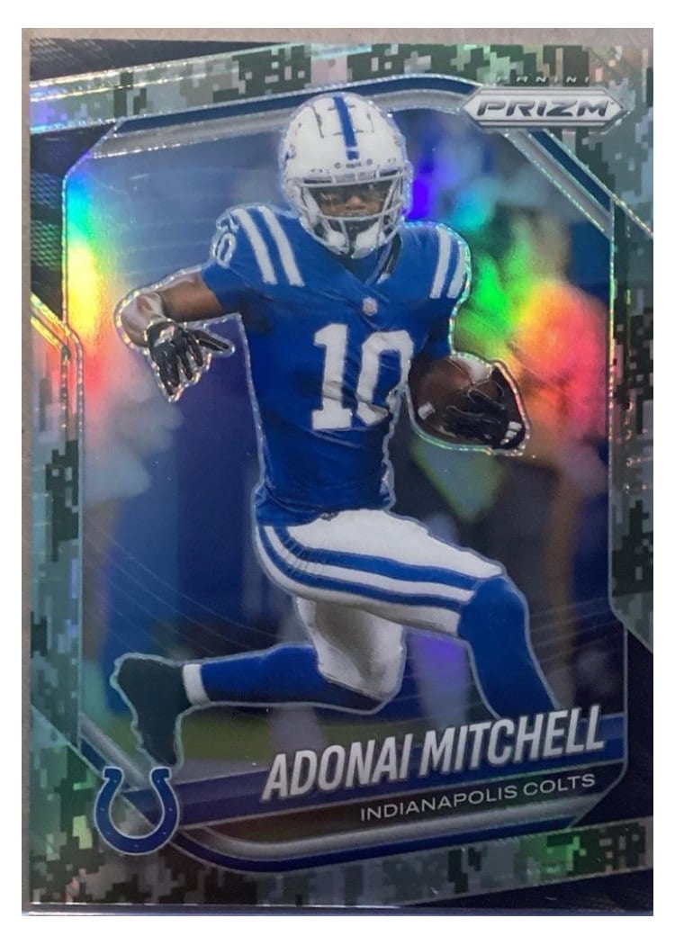 2025 Panini Prizm Base Set Adonai Mitchell #49 card
