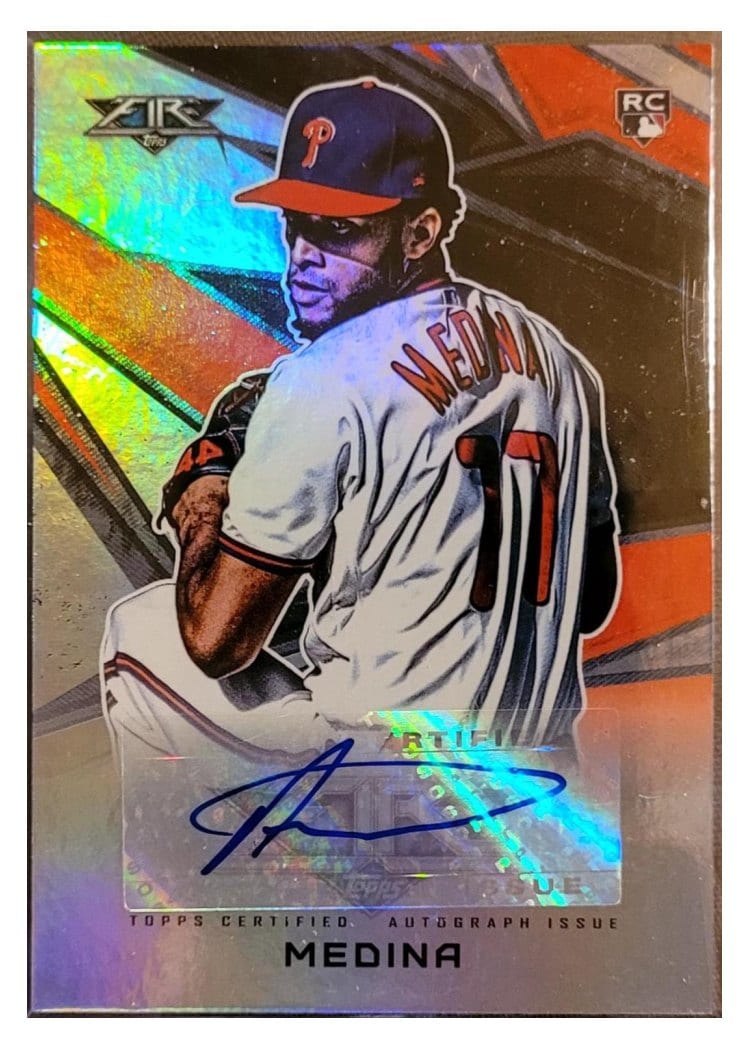 2021 Topps Fire Autographs Adonis Medina #AV-AM card