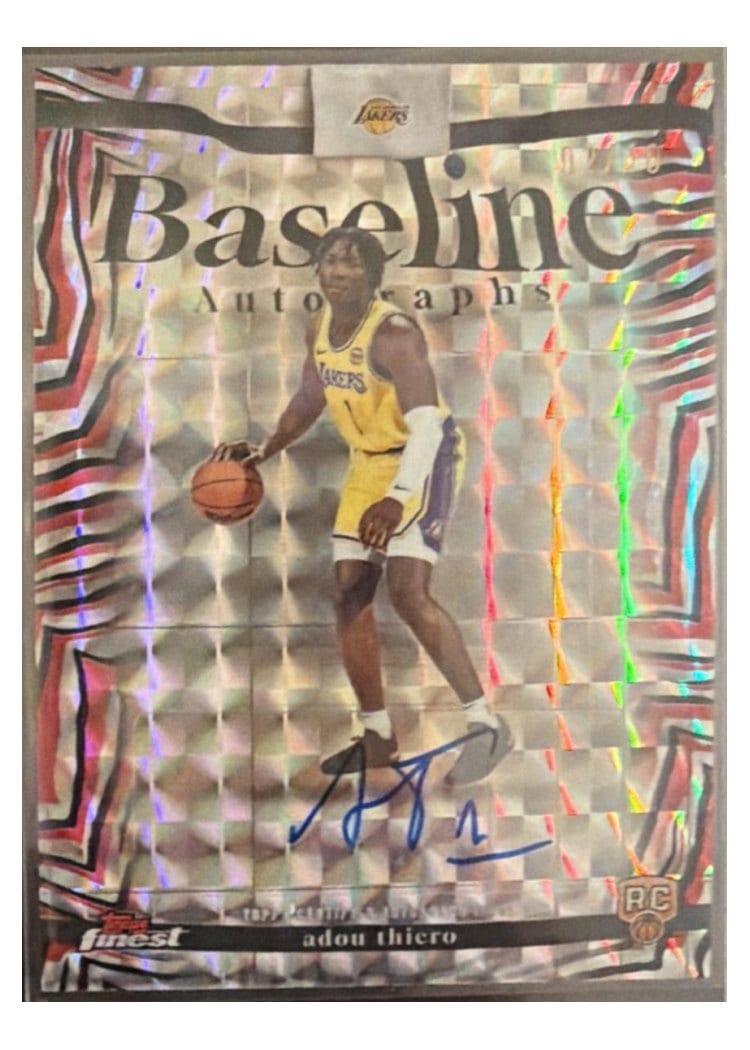 2025-26 Finest Baseline Autographs Adou Thiero #BA-AT card