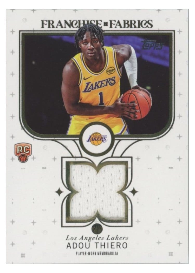 2025-26 Topps Franchise Fabrics Adou Thiero #FF-AT card