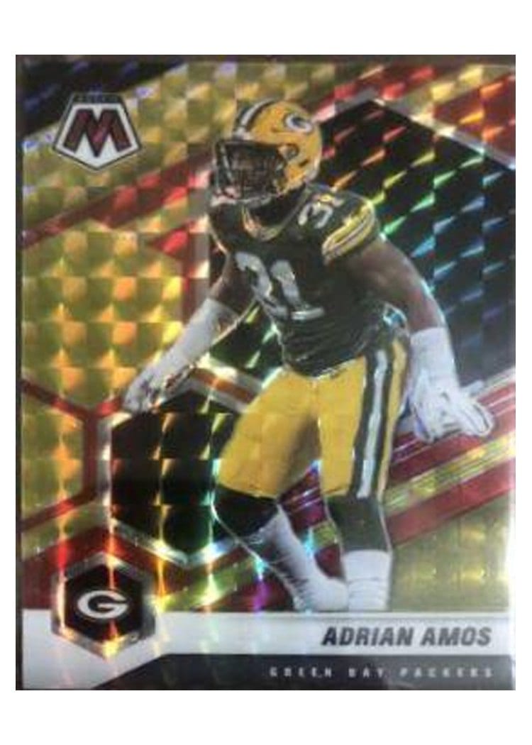 2021 Panini Mosaic Base Set Adrian Amos Choice Fusion Red & Yellow #84 card