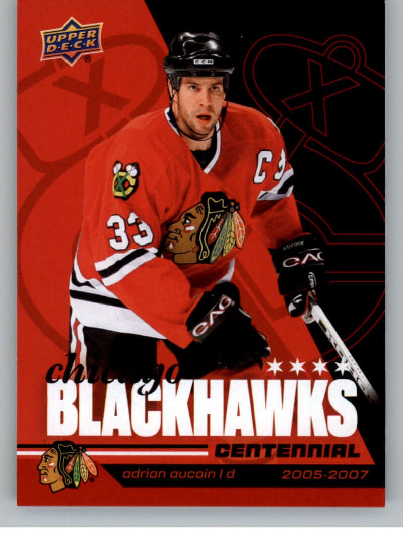 2025-26 Upper Deck Chicago Blackhawks Centennial Box Adrian Aucoin #87 card