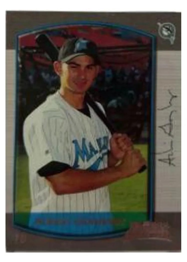 2000 Bowman Draft Picks Adrian Gonzalez #86 card