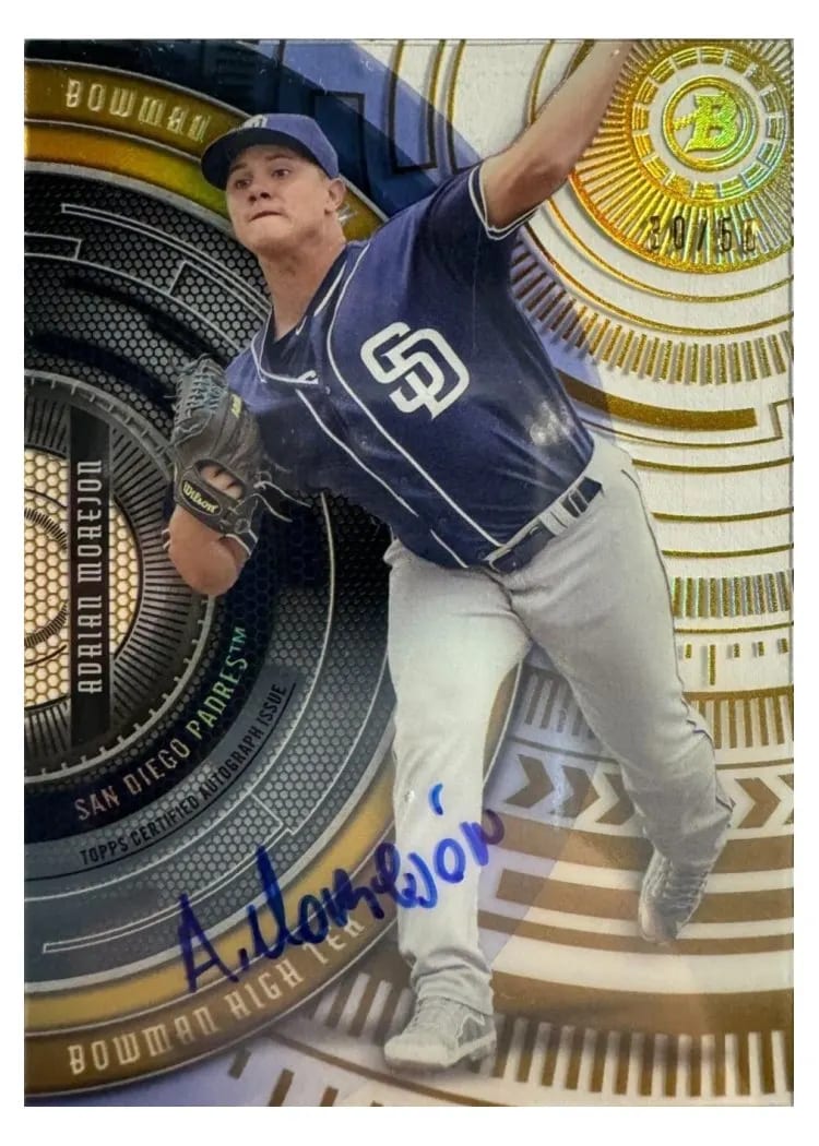2017 Bowman High Tek Adrian Morejon #BHT-AM card