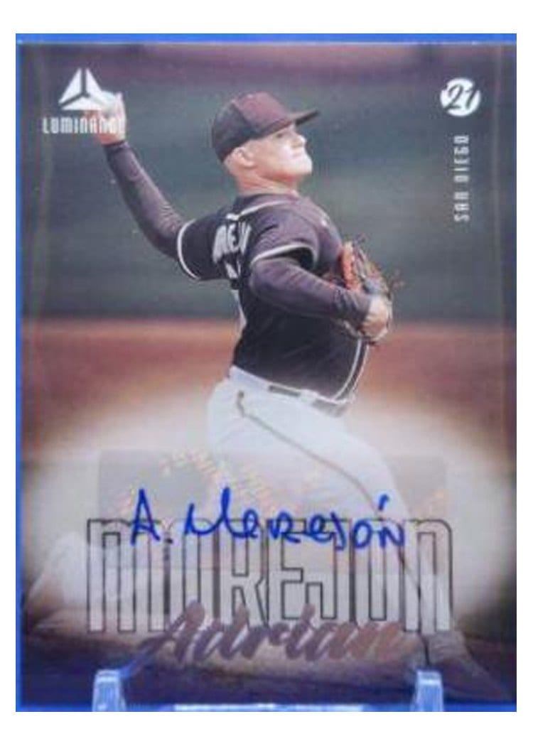 2021 Panini Chronicles Luminance Autographs Adrian Morejon #LA-AM card