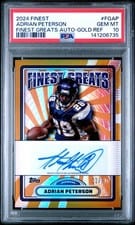 2024 Finest Finest Greats Autographs Adrian Peterson #FG-AP card