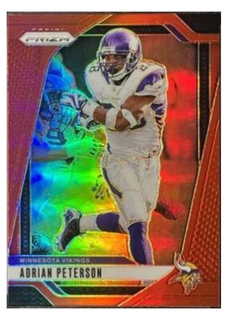 2024 Panini Prizm Base Set Adrian Peterson Red #191 card