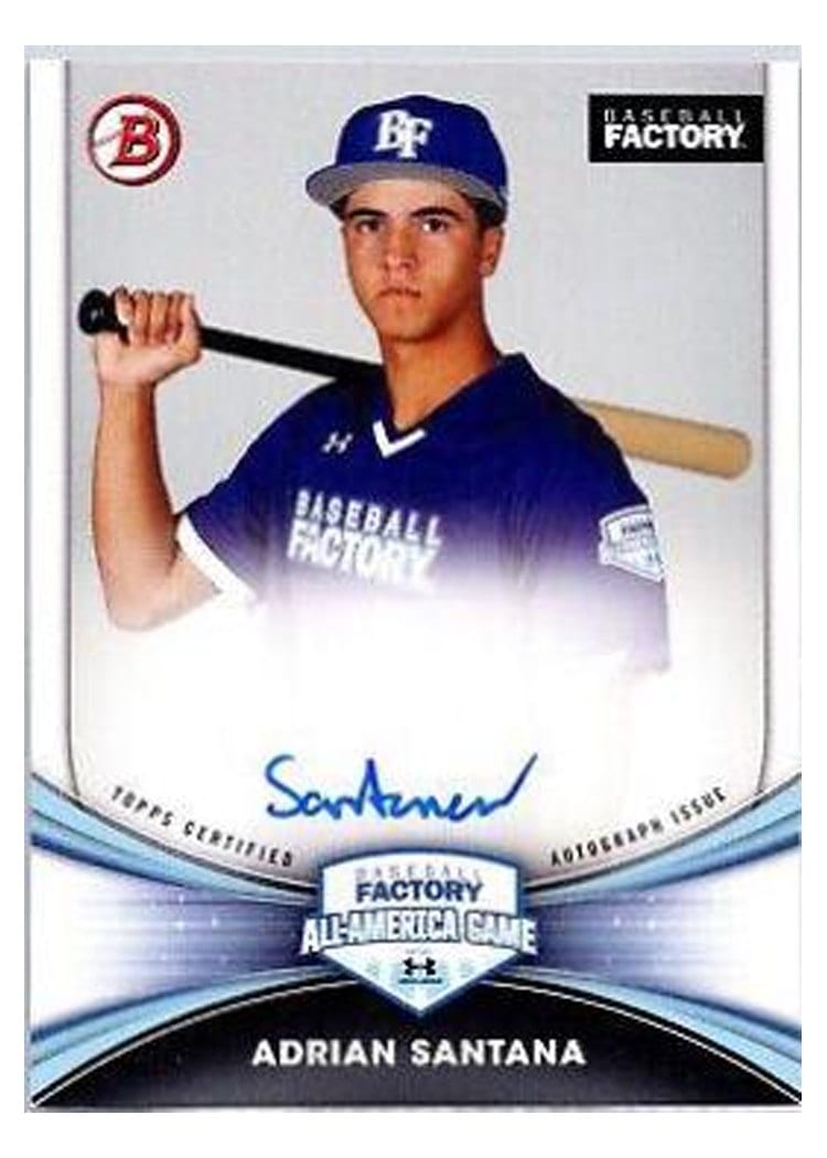 2023 Bowman Draft Under Armour Game Autographs Adrian Santana #AA-ASA card