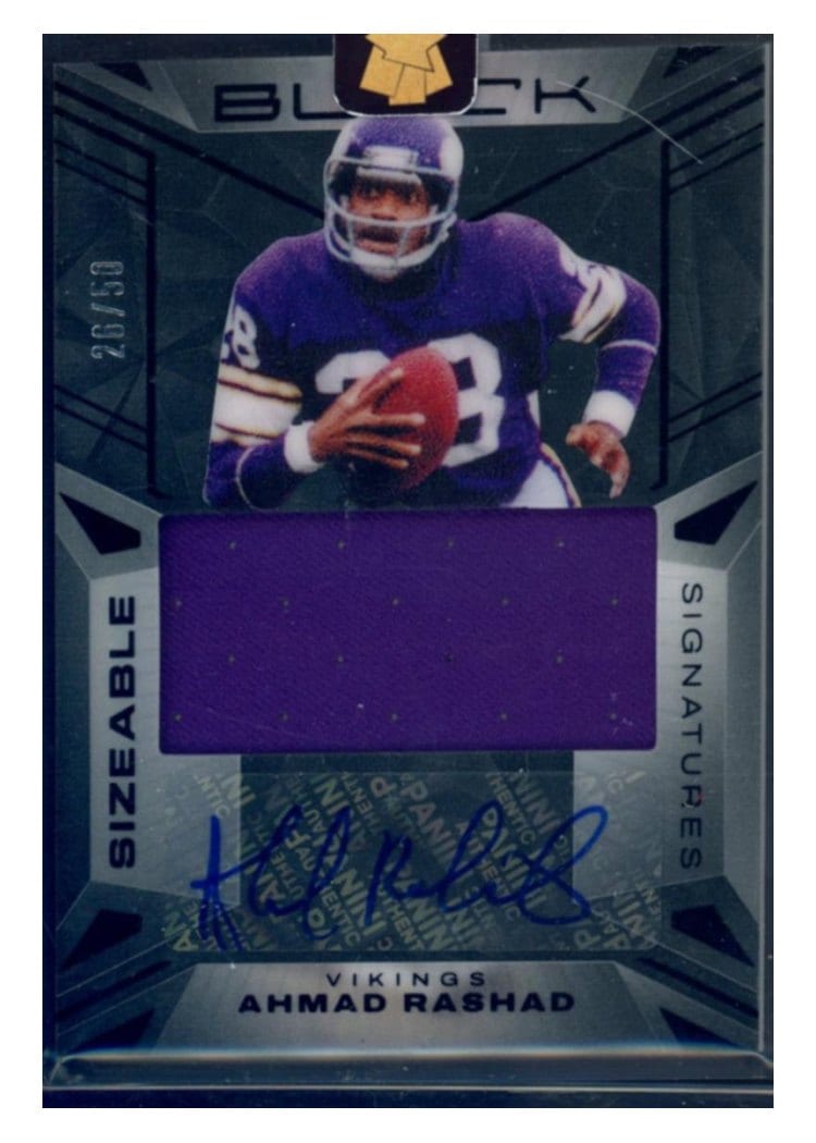 2024 Panini Black Sizeable Signatures Jersey Ahmad Rashad #15 card