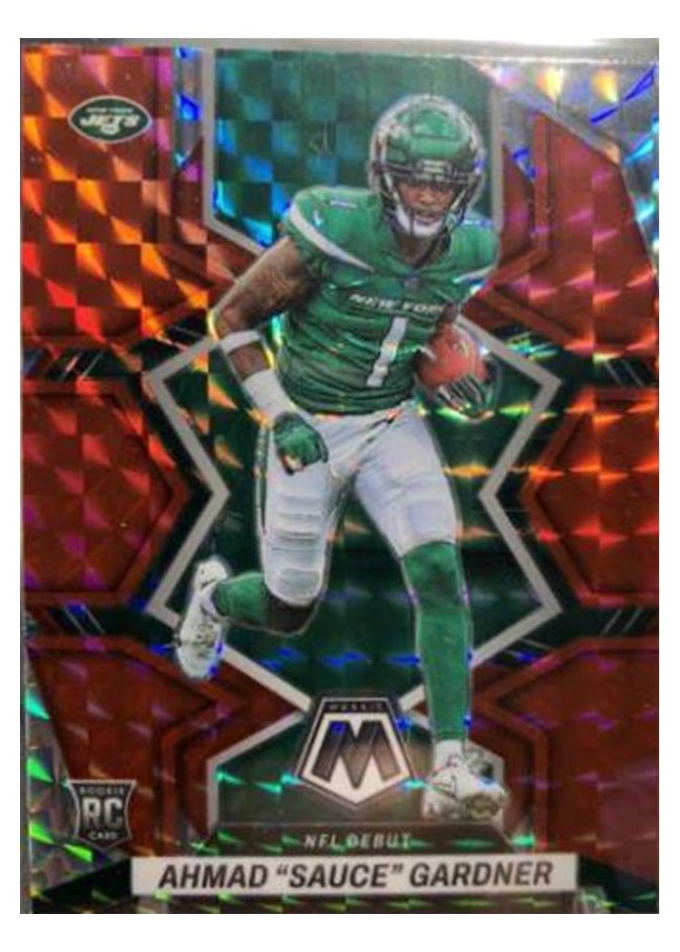 2022 Panini Mosaic Base Set Ahmad "Sauce" Gardner Red #289 card