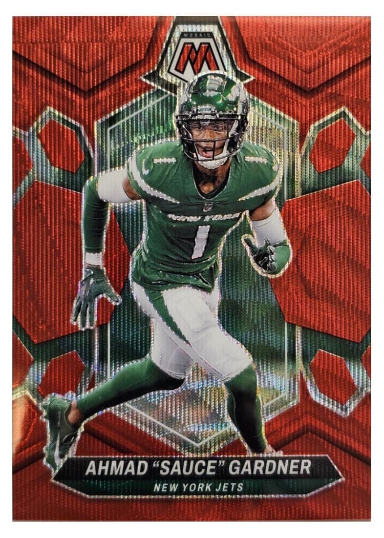2024 Panini Mosaic Base Set Ahmad "Sauce" Gardner Red Wave #175 card