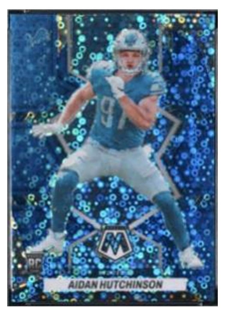 2022 Panini Mosaic Base Set Aidan Hutchinson No Huddle Blue #287 card