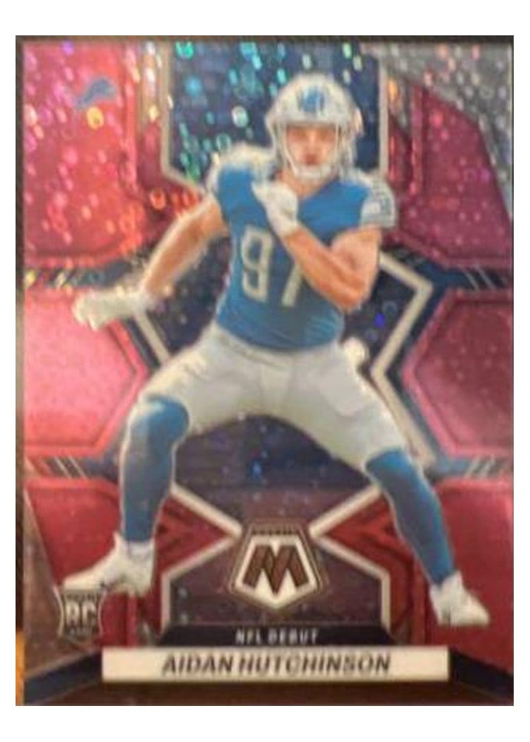 2022 Panini Mosaic Base Set Aidan Hutchinson No Huddle Pink #287 card