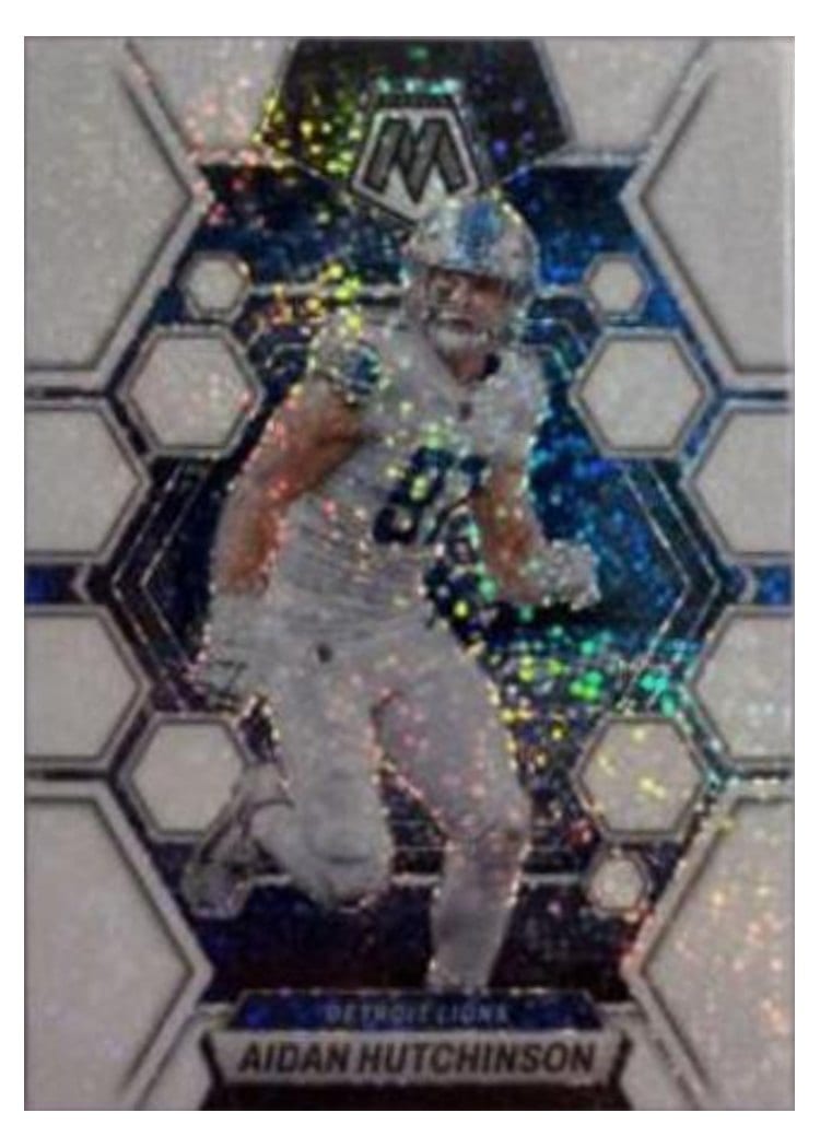 2023 Panini Mosaic Base Set Aidan Hutchinson White Sparkle #189 card