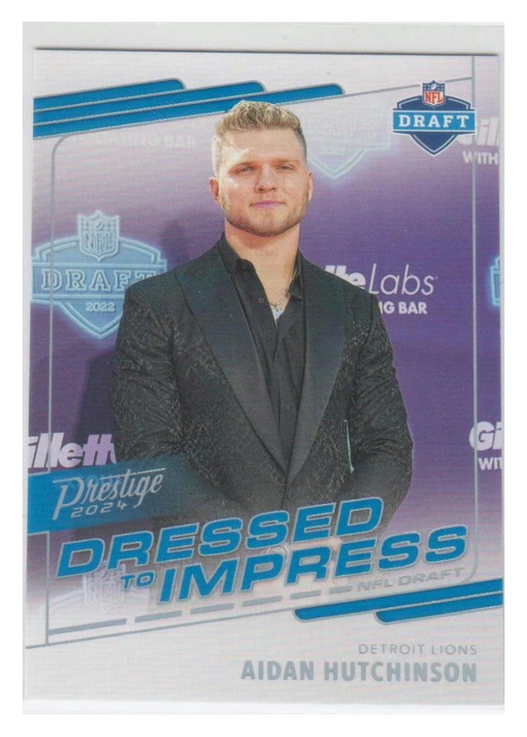 2024 Panini Prestige Dress to Impress NFL Draft Aidan Hutchinson #DTI-AHU card