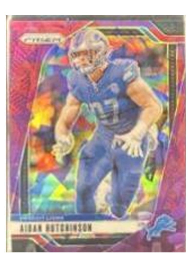 2024 Panini Prizm Base Set Aidan Hutchinson Purple Ice #97 card