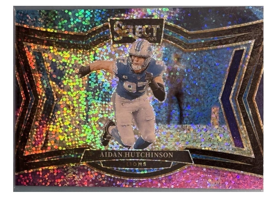 2024 Panini Select Base Set Aidan Hutchinson Cosmic Prizm #402 card