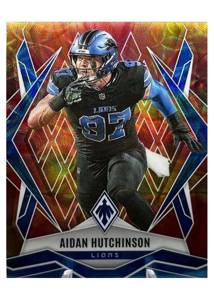 2025 Panini Phoenix Base Set Aidan Hutchinson Fire Burst #21 card