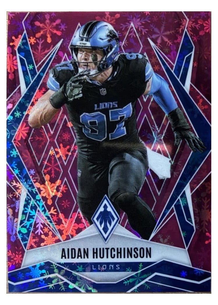 2025 Panini Phoenix Base Set Aidan Hutchinson Pink Winter #21 card