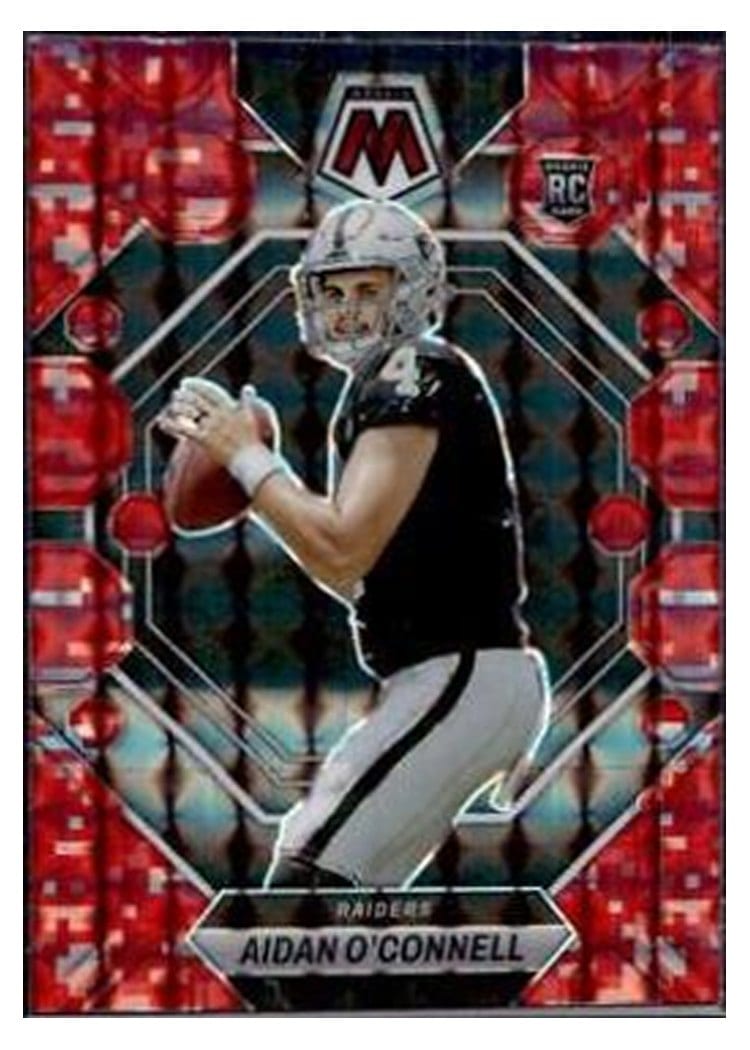 2023 Panini Mosaic Base Set Aidan O'Connell Camo Red #281 card