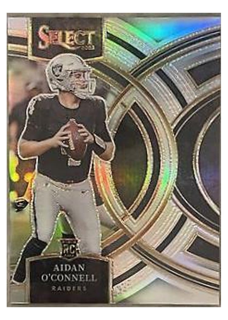 2023 Panini Select Base Set Aidan O'Connell Silver Prizm #163 card