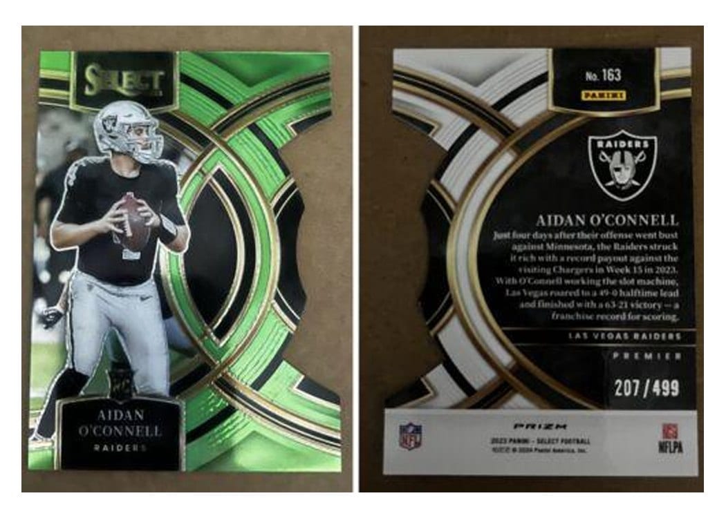 2023 Panini Select Base Set Aidan O'Connell #163 card