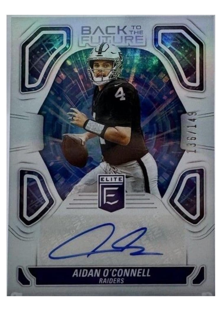 2024 Donruss Elite Back to the Future Signatures Aidan O'Connell #BTF-AOC card