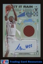 2024-25 Bowman's Best University Let It Rain Relic Autographs Aiden Sherrell #LRRA-AS card