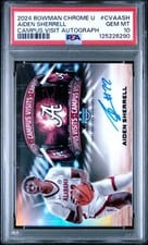2024-25 Bowman University Chrome Campus Visits Autographs Aiden Sherrell #CVA-ASH card