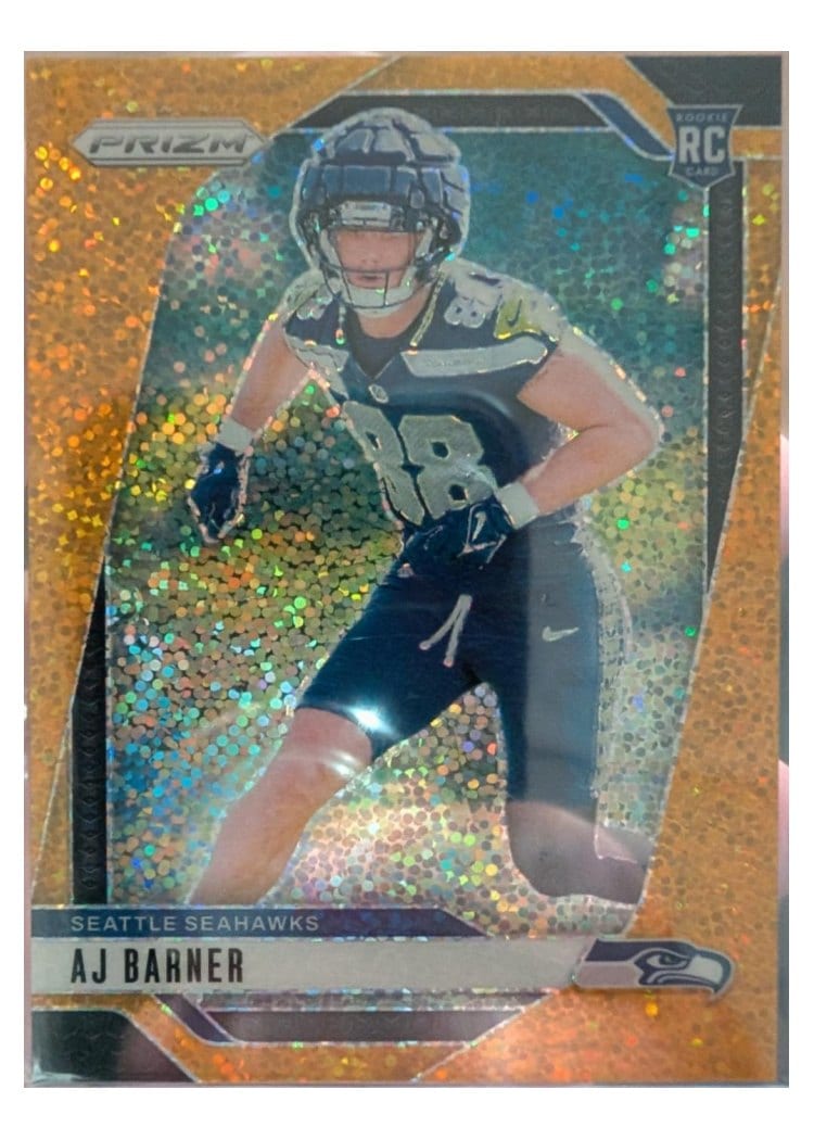 2024 Panini Prizm Base Set AJ Barner Gold Sparkle #304 card