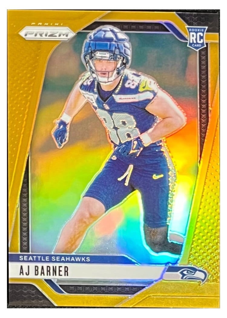 2024 Panini Prizm Base Set AJ Barner Gold #304 card