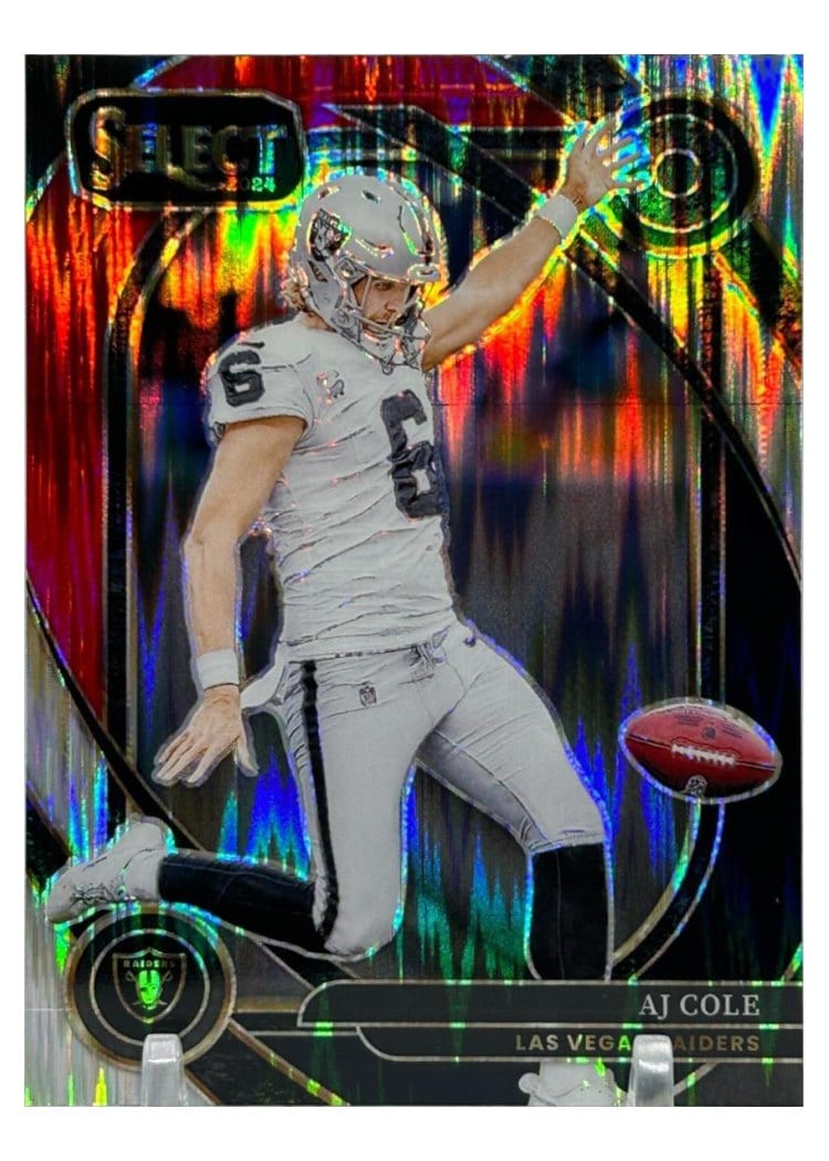 2024 Panini Select Base Set AJ Cole Black Red Prizm Shock #203 card