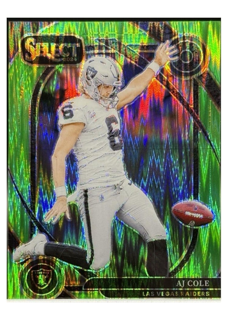 2024 Panini Select Base Set AJ Cole Neon Green Prizm Shock #203 card