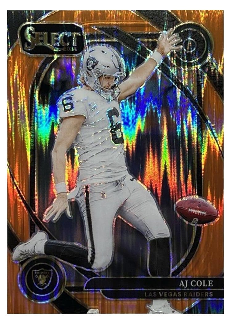 2024 Panini Select Base Set AJ Cole Orange Prizm Shock #203 card
