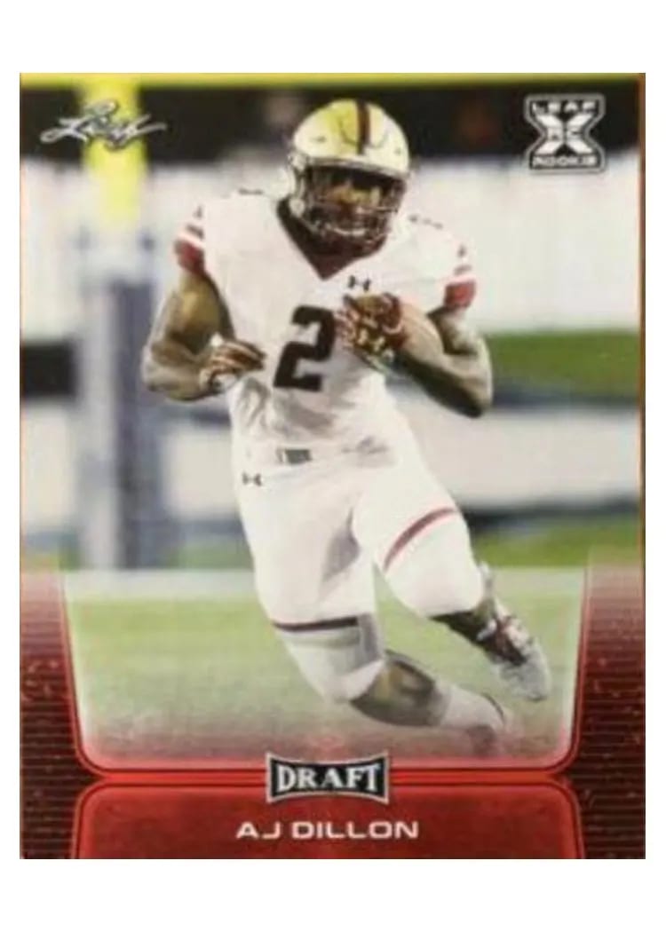 2020 Leaf Draft AJ Dillon #16 card