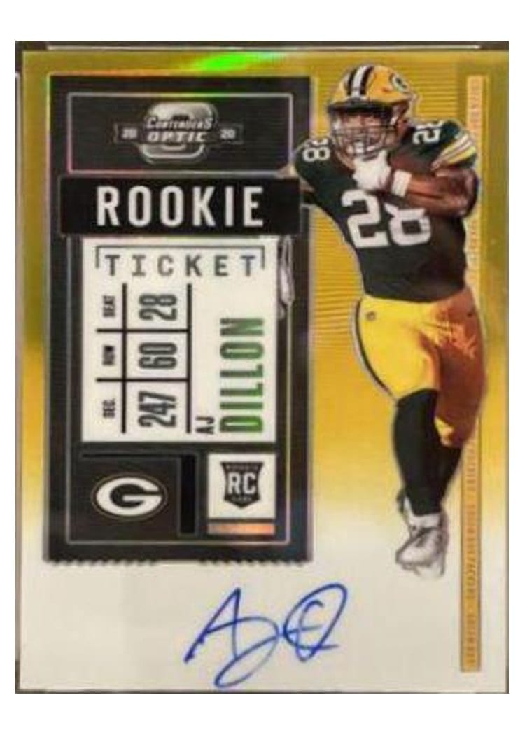 2020 Panini Contenders Optic Base Set AJ Dillon #126 card