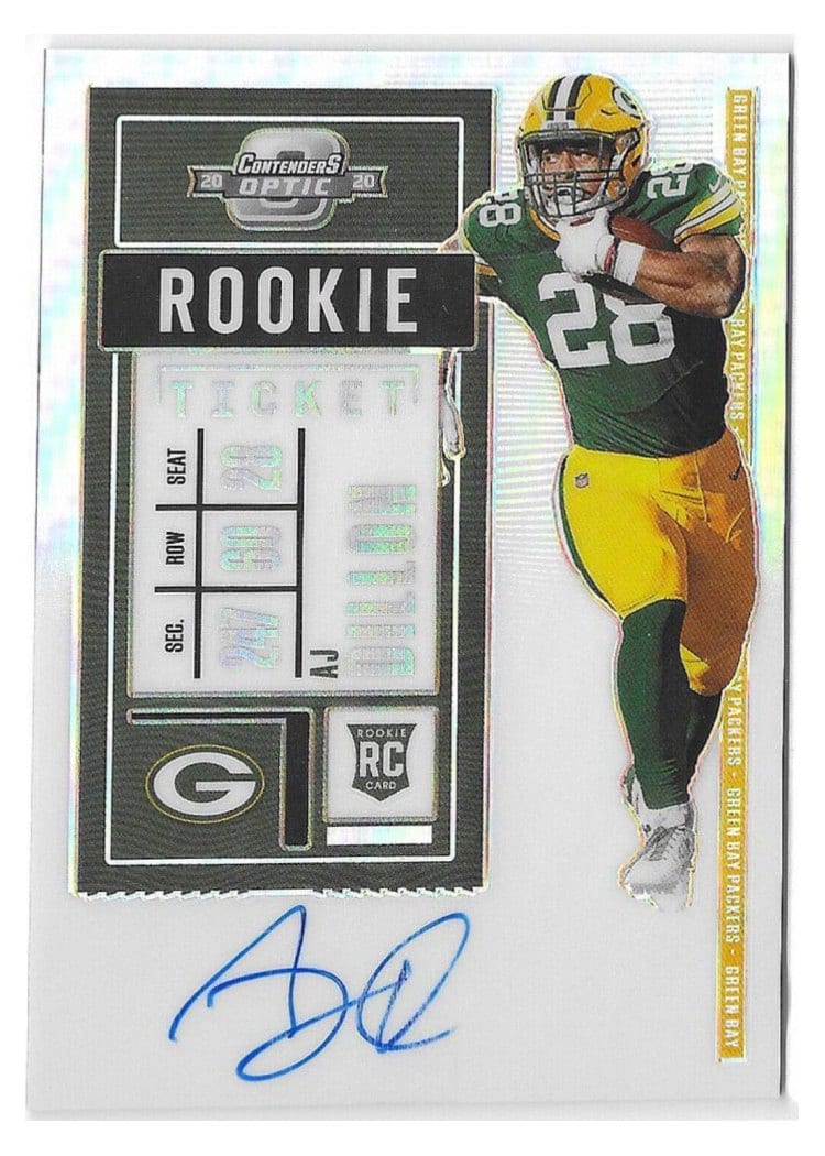 2020 Panini Contenders Optic Base Set AJ Dillon #126 card