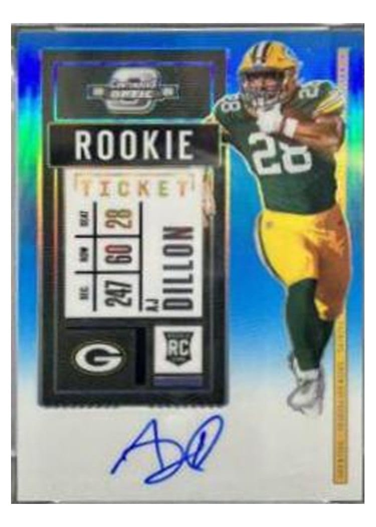 2020 Panini Contenders Optic Base Set AJ Dillon #126 card