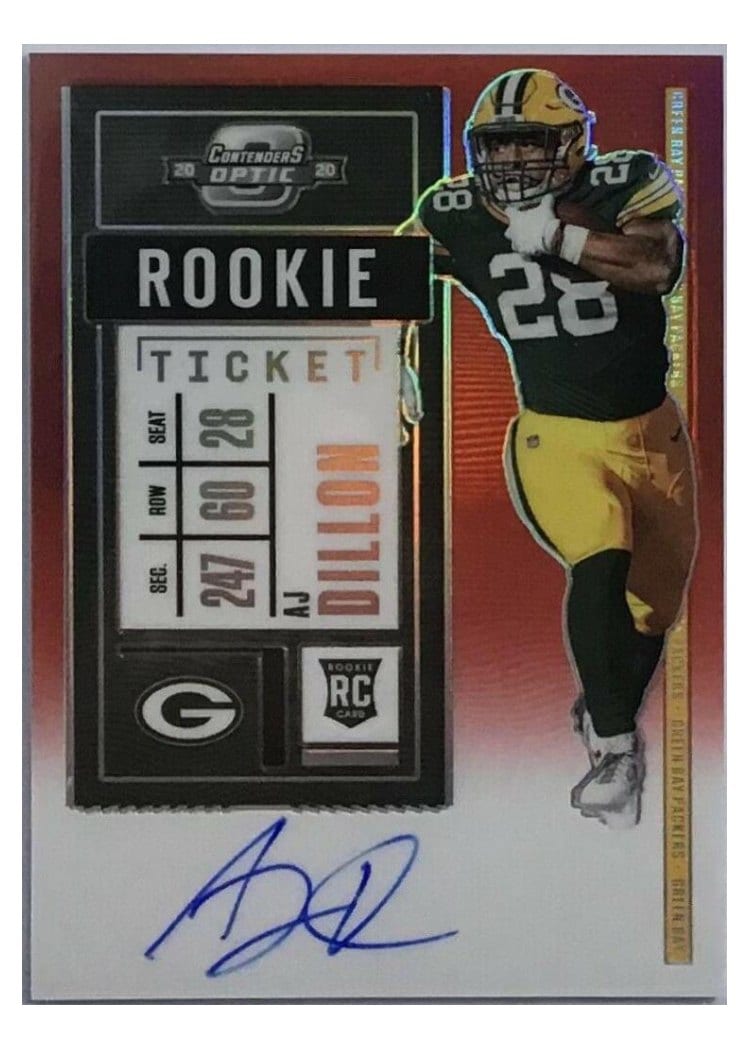 2020 Panini Contenders Optic Base Set AJ Dillon #126 card