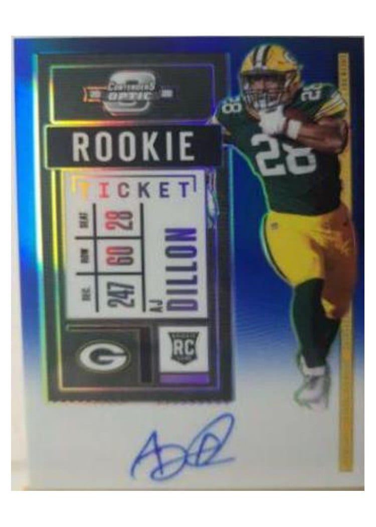 2020 Panini Contenders Optic Base Set AJ Dillon #126 card