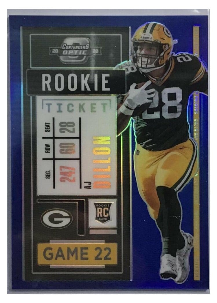 2020 Panini Contenders Optic Base Set AJ Dillon #59 card