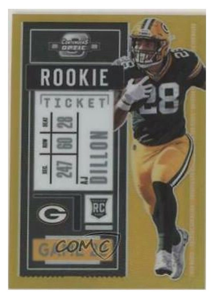 2020 Panini Contenders Optic Base Set AJ Dillon #59 card