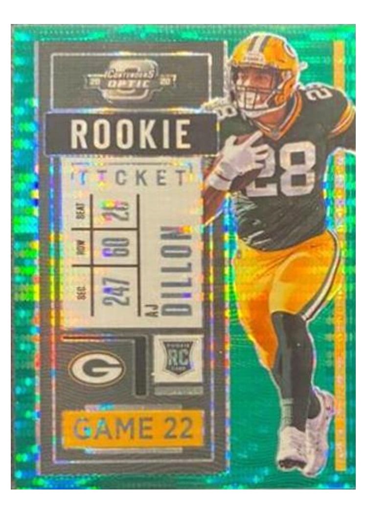 2020 Panini Contenders Optic Base Set AJ Dillon #59 card