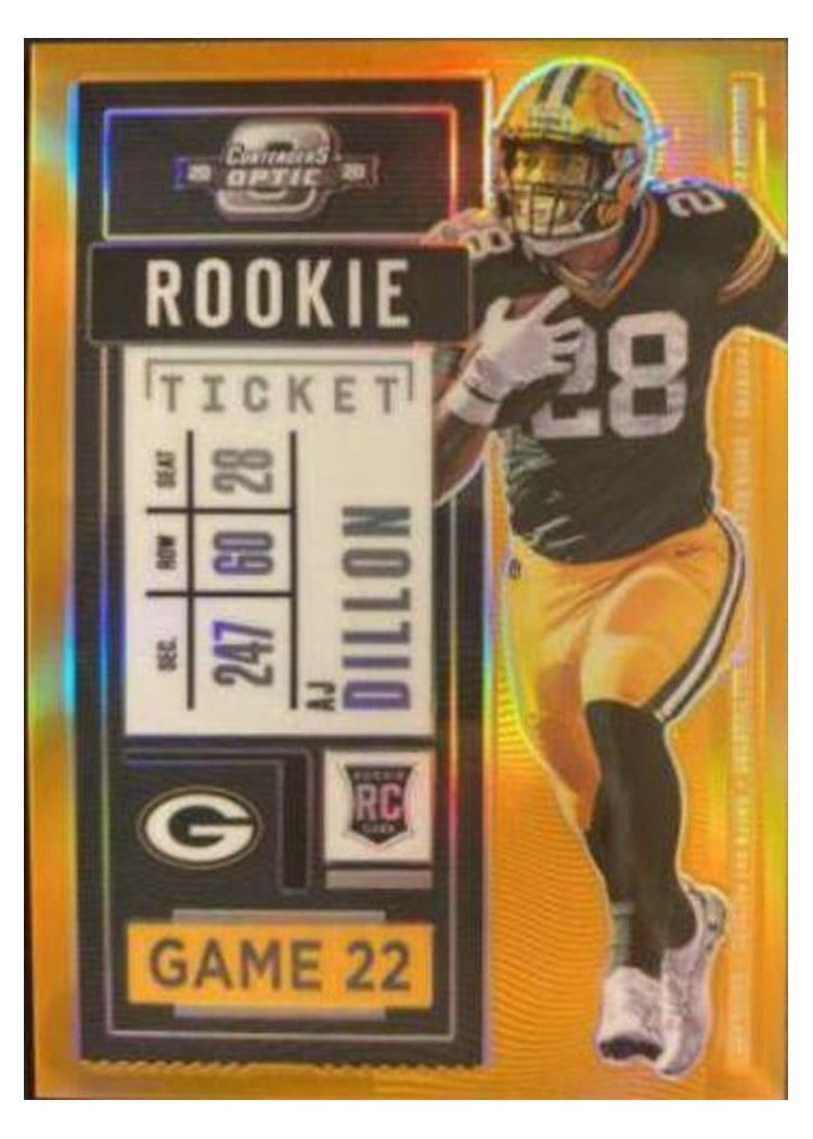 2020 Panini Contenders Optic Base Set AJ Dillon #59 card