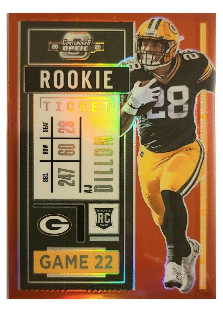 2020 Panini Contenders Optic Base Set AJ Dillon #59 card