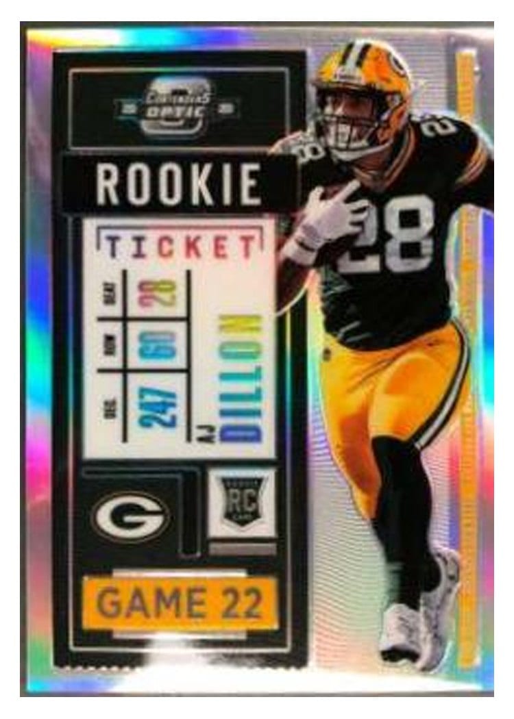 2020 Panini Contenders Optic Base Set AJ Dillon #59 card