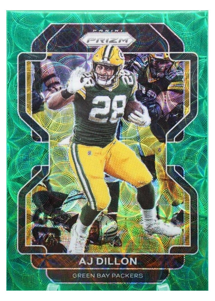 2021 Panini Prizm Base Set AJ Dillon #140 card