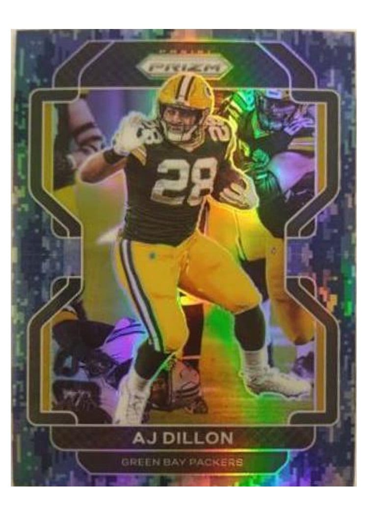 2021 Panini Prizm Base Set AJ Dillon Navy Camo Prizm #140 card