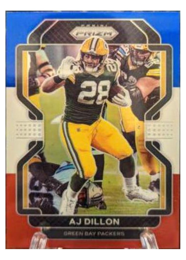 2021 Panini Prizm Base Set AJ Dillon #140 card