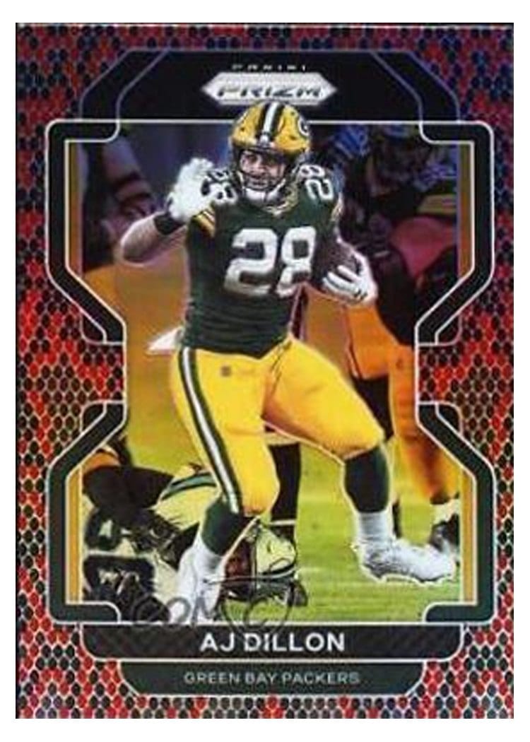 2021 Panini Prizm Base Set AJ Dillon #140 card
